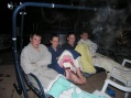v.l.n.r. Ich, Hana, Dana und meine Mutter nach der Sauna